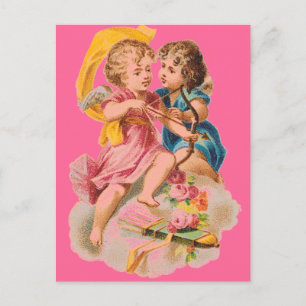 VALENTIJNSDAG VICTORIAANS ERA CUPID LOVE POST CARD FEESTDAGENKAART