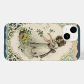  Valentijnsdag, Victoriaans Meisje met Rozen Case-Mate iPhone Case (Achterkant (horizontaal))