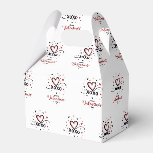 Valentijnsdag viering van de liefde bedankdoosjes (Voorkant Zijde)