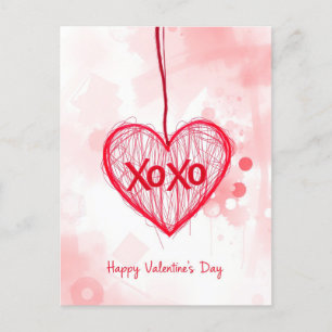 Valentijnsdag viering van de liefde briefkaart
