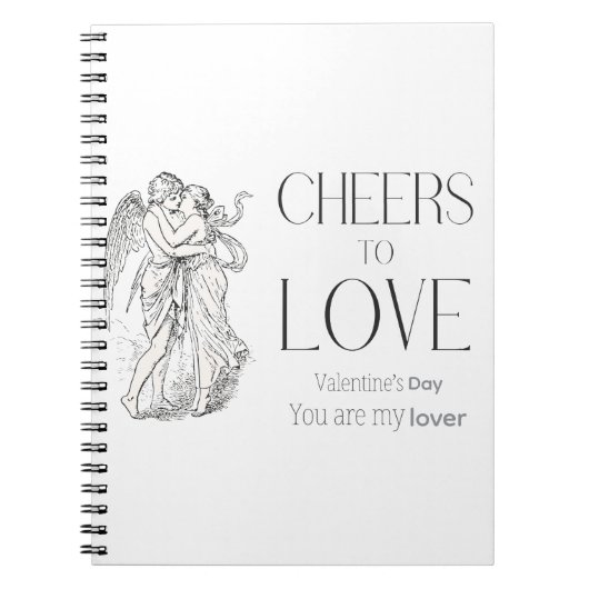 Valentijnsdag – Vintage Cherubs & Liefdesboodschap Notitieboek (Voorkant)