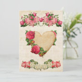 Valentijnsdag Vintage Kaart (Staand voorkant)