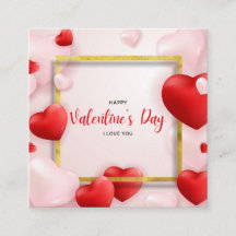 Valentijnsdag visitekaartjes