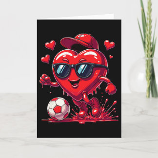Valentijnsdag Voetbal Hart Drip Sport Liefde Valen Kaart