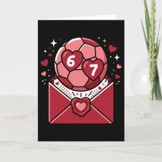 Valentijnsdag Voetbalspel Liefde Voor Voetbal Meis Kaart