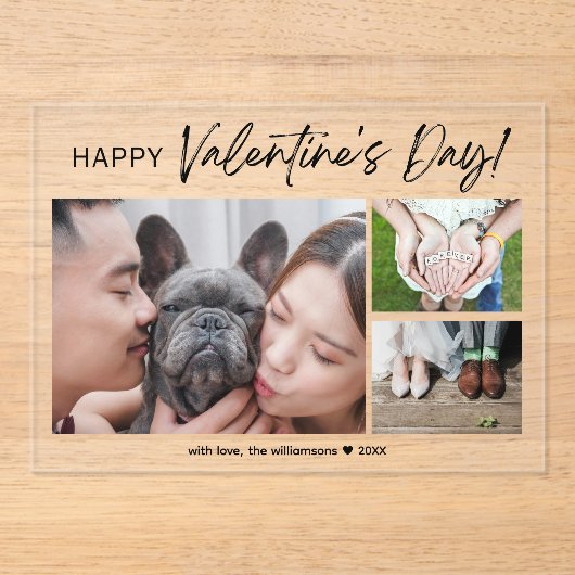 Valentijnsdag voor fotopenseelscript voor collage- acryl uitnodigingen (Voorkant)