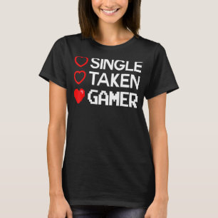 Valentijnsdag voor games met één opname t-shirt