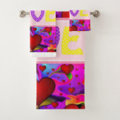 Valentijnsdag voor handdoeken, liefde bad handdoek (Insitu)