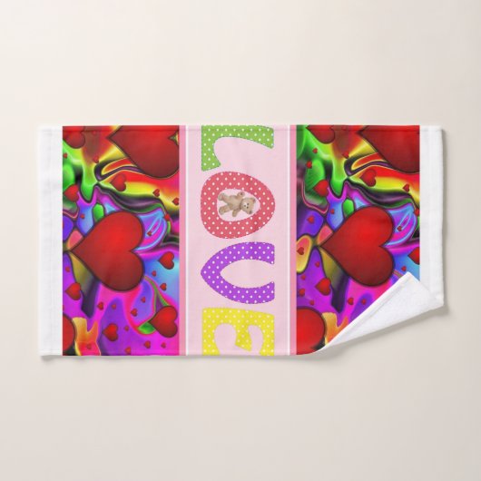 Valentijnsdag voor handdoeken, liefde bad handdoek (Handdoek)