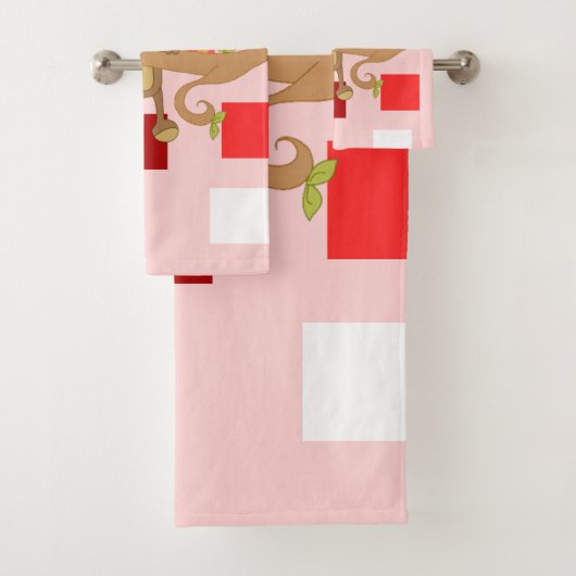 Valentijnsdag voor handdoeksets, aap bad handdoek (Insitu)