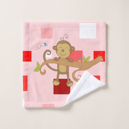 Valentijnsdag voor handdoeksets, aap bad handdoek (Wasdoekje)