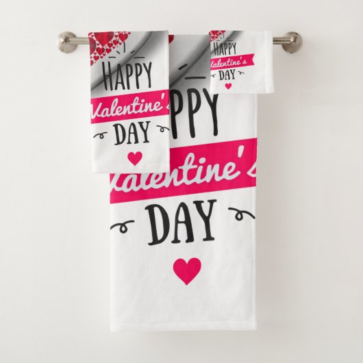 Valentijnsdag voor handdoeksets bad handdoek (Insitu)