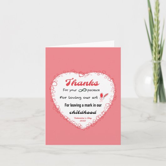 Valentijnsdag voor leerkrachten kaart (Voorkant)