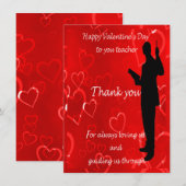 Valentijnsdag voor leraren feestdagenkaart (Voorkant / Achterkant)