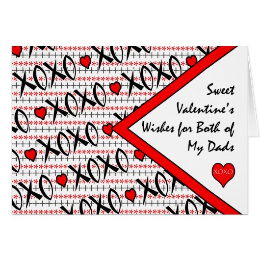 Valentijnsdag voor mijn beide Dads XOXO-ontwerp (Voorkant Horizontaal)