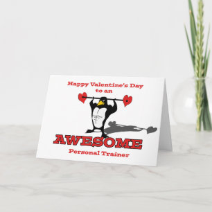 Valentijnsdag voor Personal Trainer, Penguin Abs Feestdagen Kaart