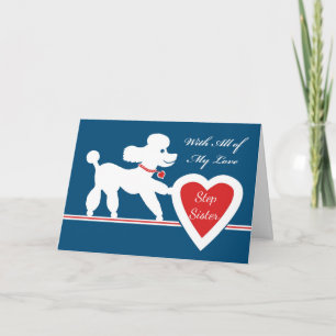 Valentijnsdag voor Stepzus, Cute Poodle Feestdagen Kaart