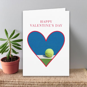 Valentijnsdag voor vriendin - Tennis Liefdeshart Kaart