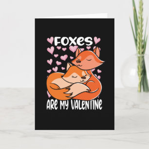 Valentijnsdag Vossen Zijn Mijn Valentijn Kaart