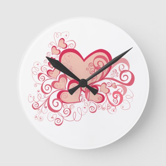 Valentijnsdag wandklok ronde klok (Voorkant)