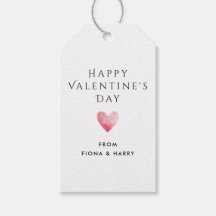 Valentijnsdag Watercolor Hart Cadeautags