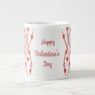 Valentijnsdag Waterverf Design-23223 Extra Grote Beker