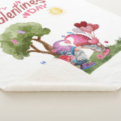 Valentijnsdag waterverf Gnome paar Sherpa Deken (3/4)