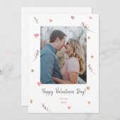 Valentijnsdag Waterverf hartstikke pasteien Feestdagenkaart (Voorkant / Achterkant)