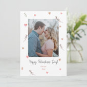 Valentijnsdag Waterverf hartstikke pasteien Feestdagenkaart (Staand voorkant)