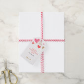 Valentijnsdag Waterverf Heart Cadeaulabel (Met Touw)