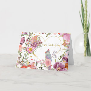 Valentijnsdag  Waterverf vogelpest Feestdagen Kaart