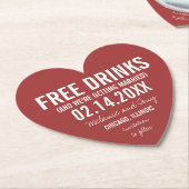 Valentijnsdag Wedding Funny Save the Dates Kartonnen Onderzetters (Gekanteld)