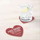 Valentijnsdag Wedding Funny Save the Dates Kartonnen Onderzetters (Insitu)