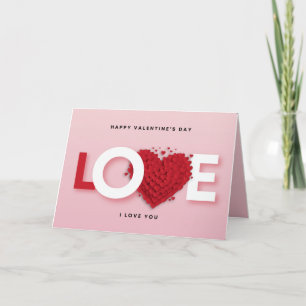 Valentijnsdag wenskaart – liefdeshartjes kaart
