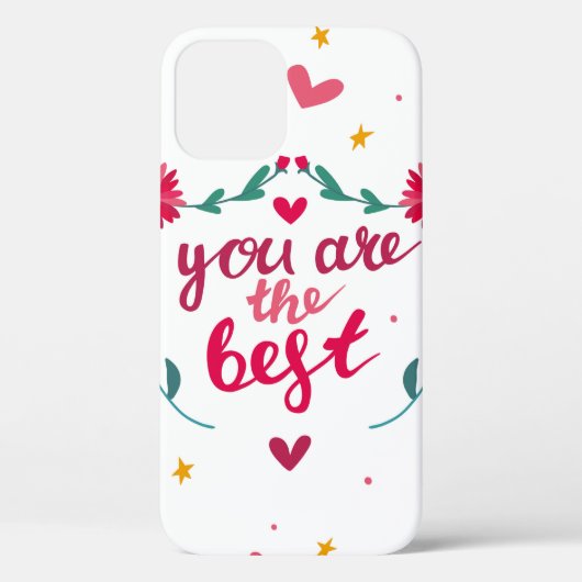 Valentijnsdag wenskaart met hart, bloem Case-Mate iPhone case (Achterkant)