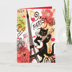 Valentijnsdag Wenskaart Paris Frankrijk Feestdagen Kaart