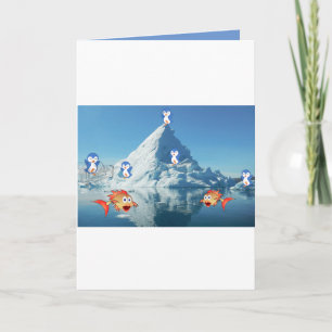 Valentijnsdag Wenskaart Penguin Feestdagen Kaart