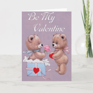 Valentijnsdag Wenskaart : twee teddyberen 2 Feestdagen Kaart