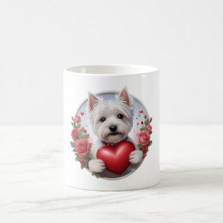 Valentijnsdag Westie met hart Koffiemok
