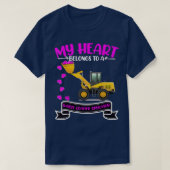 Valentijnsdag Wheel Loader Operators Wife Daughte T-shirt (Design voorkant)