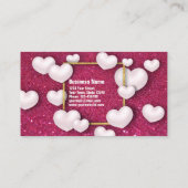 Valentijnsdag White Hearts Glitter Kortingskaartje (Achterkant)