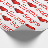 Valentijnsdag wikkelpapier eu amo sogra moeder cadeaupapier (Hoek)