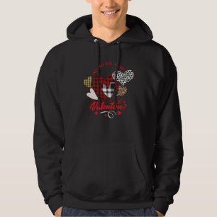 Valentijnsdag Wil je mijn Valentijn Hart Leeuw zij Hoodie