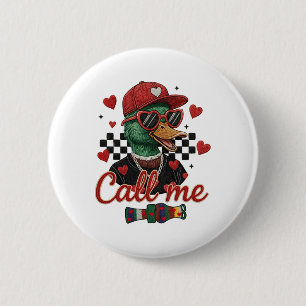 Valentijnsdag Wilde Eend Jacht Haak Steekhaken Ronde Button 5,7 Cm