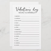 Valentijnsdag Word Scramble Game-game (Voorkant / Achterkant)