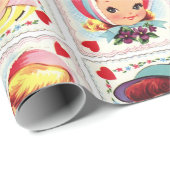 Valentijnsdag wrapping paper retro cadeaupapier (Rol Hoek)