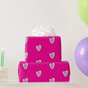 Valentijnsdag Wrapping Papier Roze Harten Liefde