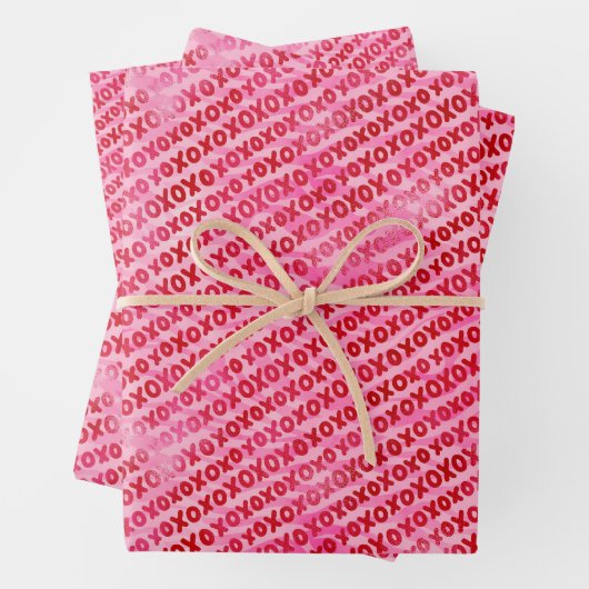 Valentijnsdag X en O Inpakpapier Vel (In situ)