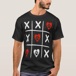 Valentijnsdag Xo Game Cute Heart voor kattenmeisje T-shirt