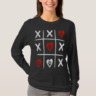 Valentijnsdag Xo Game Cute Heart voor kattenmeisje T-shirt